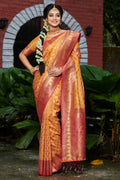 Turmeric Yellow Banarasi Saree