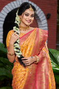 Turmeric Yellow Banarasi Saree