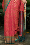 Taffy Pink Banarasi Saree