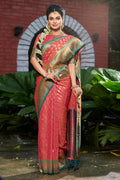 Taffy Pink Banarasi Saree