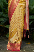 Tan Beige Banarasi Saree
