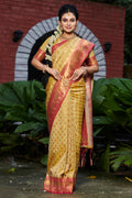 Tan Beige Banarasi Saree