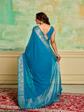 Crepe Silk Banarasi Silk Saree With Blouse Piece