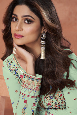 Mint Green Georgette Salwar Suit