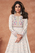 Pure White Georgette Salwar Suit