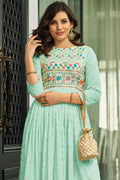 Mint Green Georgette Salwar Suit