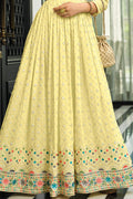 Lemon Yellow Georgette Salwar Suit