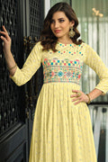 Lemon Yellow Georgette Salwar Suit