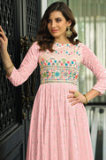 Flamingo Pink Georgette Salwar Suit