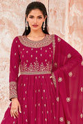 Magenta Pink Georgette Salwar Suit