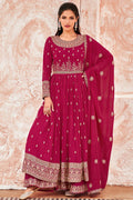 Magenta Pink Georgette Salwar Suit