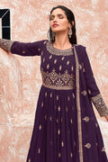 Deep Violet Georgette Salwar Suit