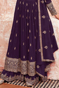 Deep Violet Georgette Salwar Suit