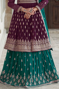 Dark Violet Georgette Salwar Suit