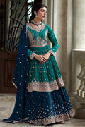 Teal Green Georgette Salwar Suit