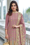 Rose Peach Georgette Salwar Suit