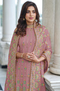 Rose Peach Georgette Salwar Suit