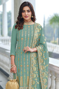 Sapphire Green Georgette Salwar Suit