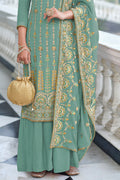 Sapphire Green Georgette Salwar Suit