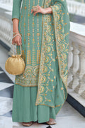 Sapphire Green Georgette Salwar Suit