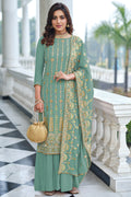 Sapphire Green Georgette Salwar Suit