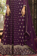 Deep Violet Georgette Salwar Suit