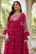 Magenta Pink Georgette Salwar Suit