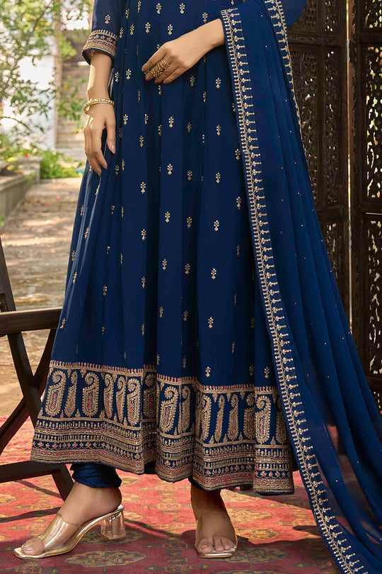 Aegon Blue Georgette Salwar Suit
