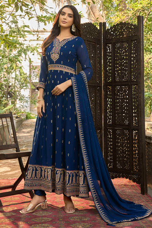 Aegon Blue Georgette Salwar Suit