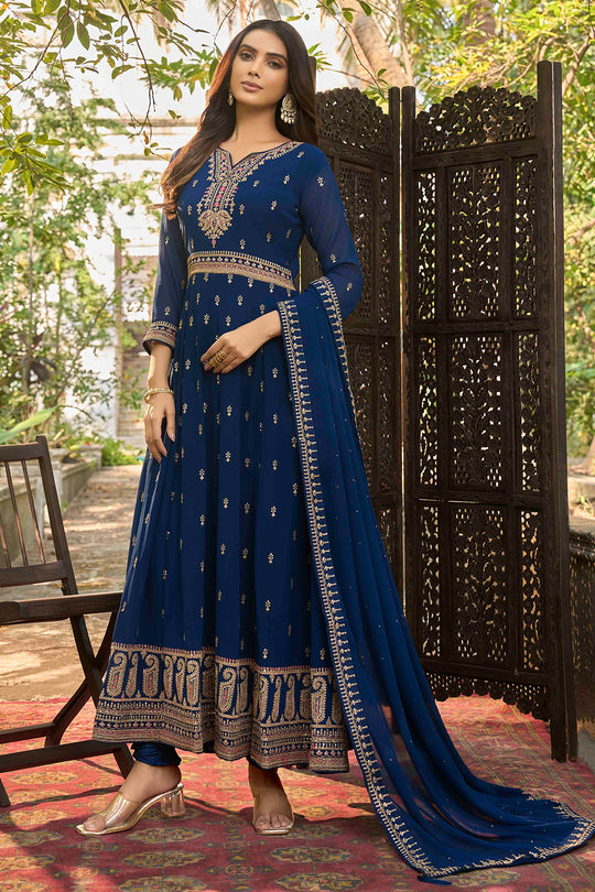 Aegon Blue Georgette Salwar Suit