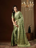 Georgette Banarasi Silk Saree With Blouse Piece