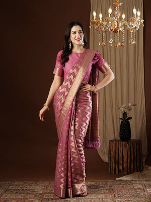 Georgette Banarasi Silk Saree With Blouse Piece