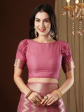 Georgette Banarasi Silk Saree With Blouse Piece