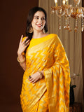Georgette Banarasi Silk Saree With Blouse Piece