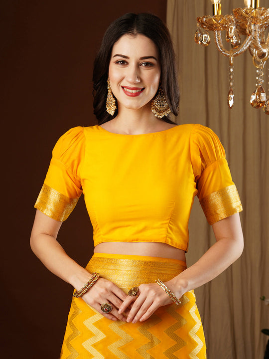 Georgette Banarasi Silk Saree With Blouse Piece