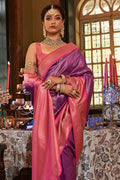 Purple Violet Kanjivaram Saree