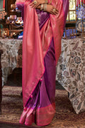 Purple Violet Kanjivaram Saree