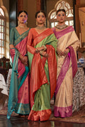 Taffy Pink Kanjivaram Saree