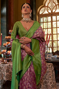 Berry Violet Kanjivaram Saree