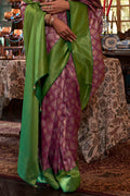 Berry Violet Kanjivaram Saree