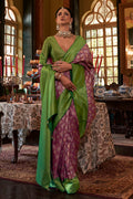 Berry Violet Kanjivaram Saree