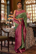 Forest Green Kanjivaram Saree