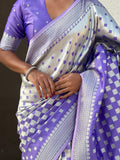 Jamun Silk Saree With Blouse Piece