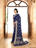 Georgette Banarasi Silk Saree With Blouse Piece