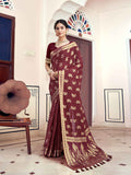 Georgette Banarasi Silk Saree With Blouse Piece