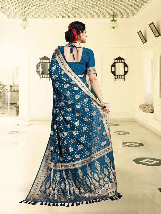 Georgette Banarasi Silk Saree With Blouse Piece