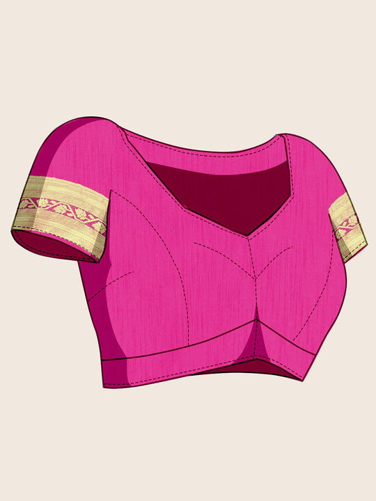 Georgette Banarasi Silk Saree With Blouse Piece