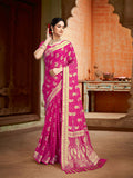 Georgette Banarasi Silk Saree With Blouse Piece