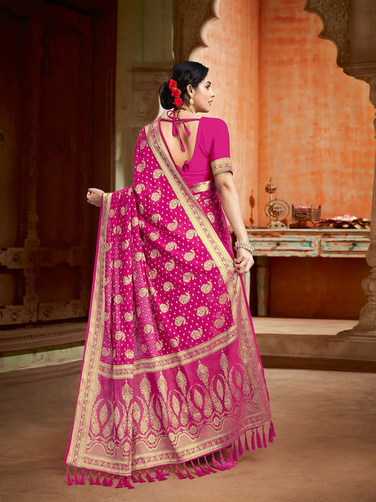 Georgette Banarasi Silk Saree With Blouse Piece