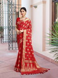 Georgette Banarasi Silk Saree With Blouse Piece